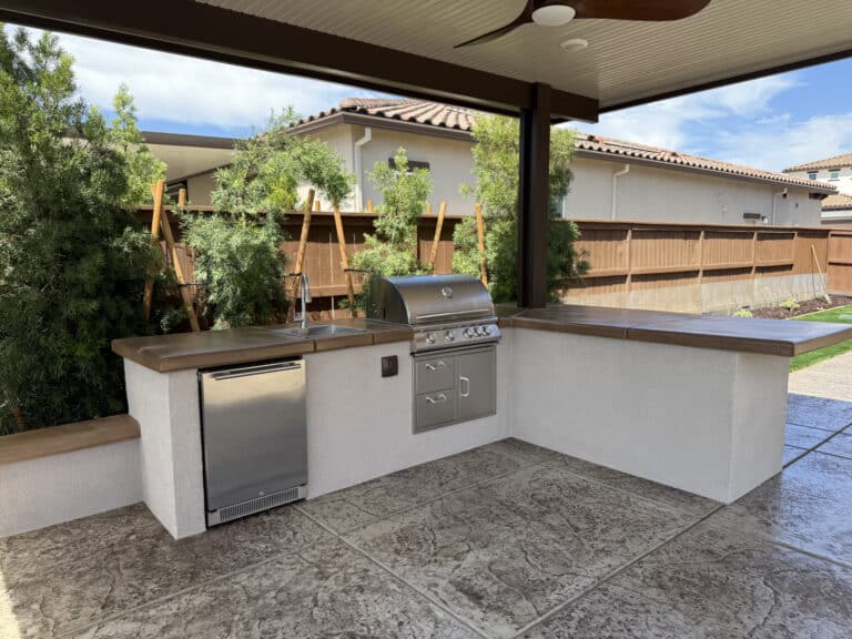 outdoor kitchen and patio cover