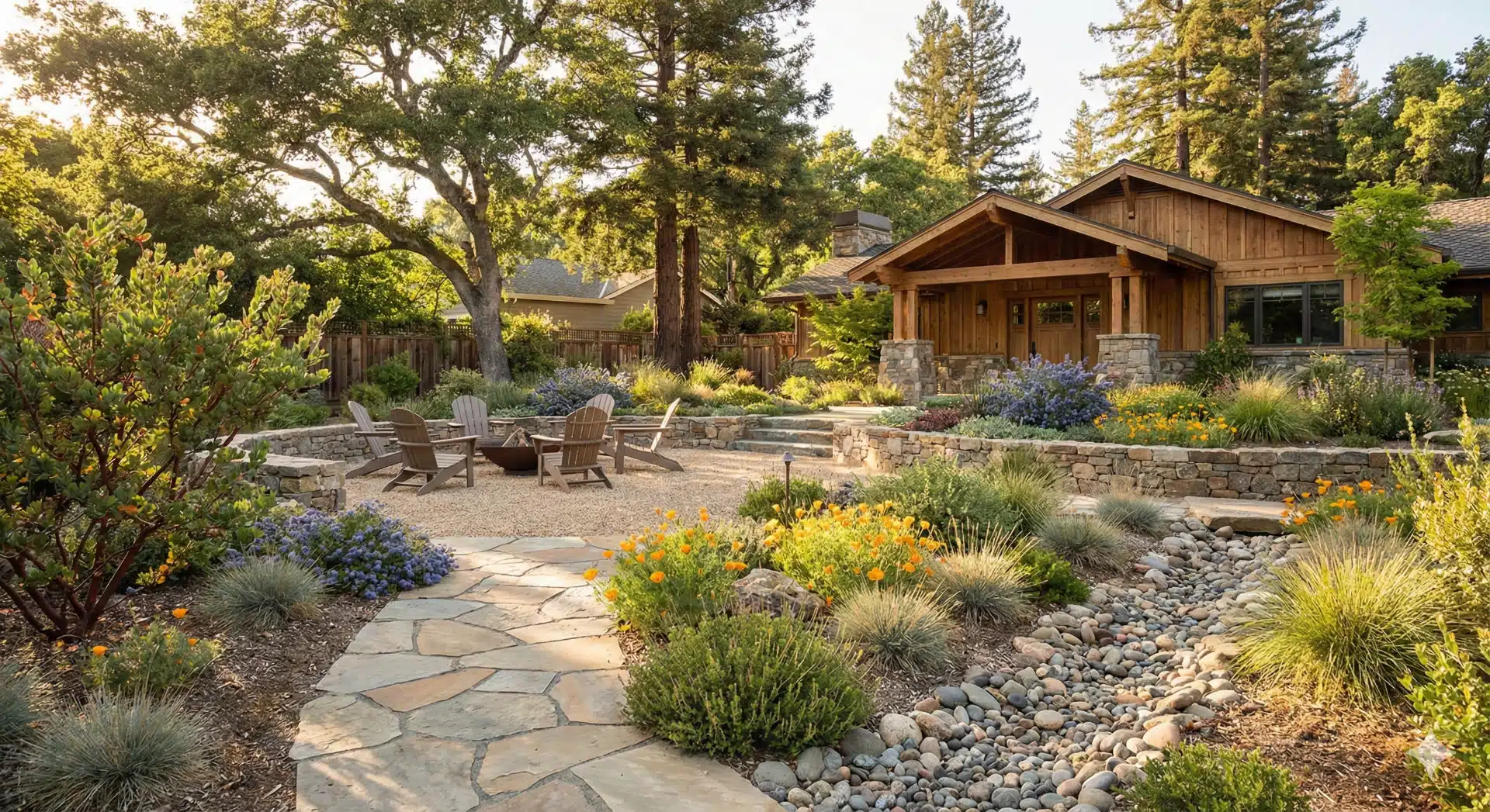 beautiful backyard landscaping in northern california