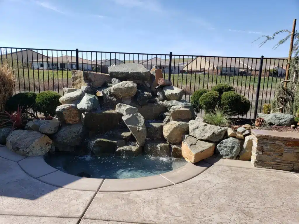 Variety of custom water feature designs showcasing aesthetic options for landscapes