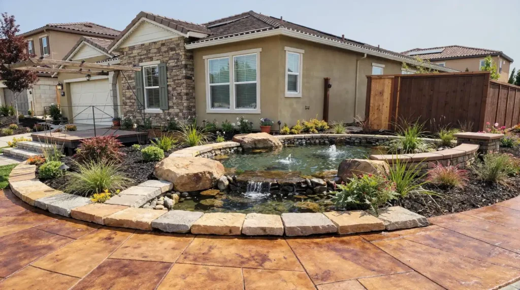 A decorative pond or water feature can run as much as $14,500 depending on size
